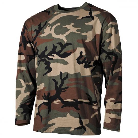 US T-Shirt langarm - woodland