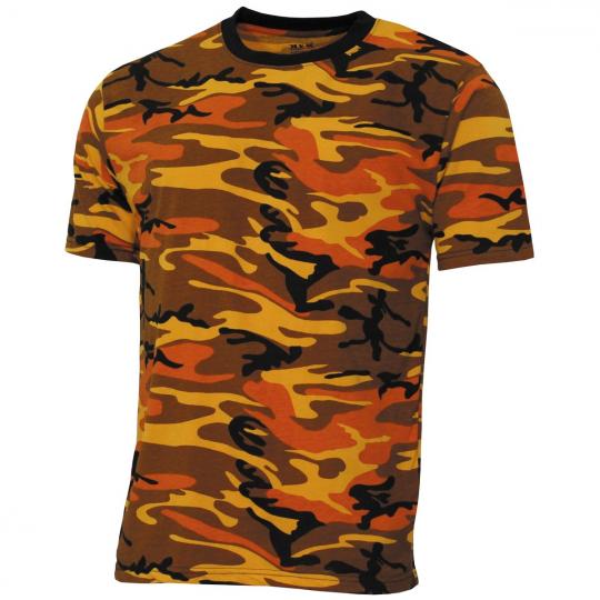 US T-Shirt Streetstyle - orange-camo