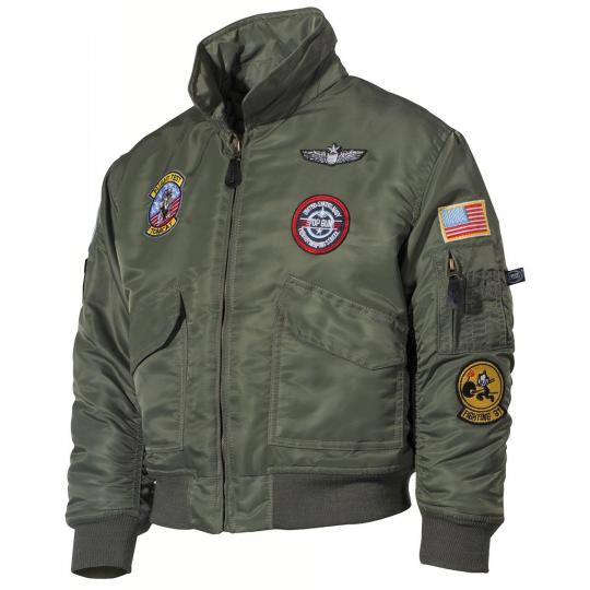 US Kinder-Pilotenjacke CWU - oliv