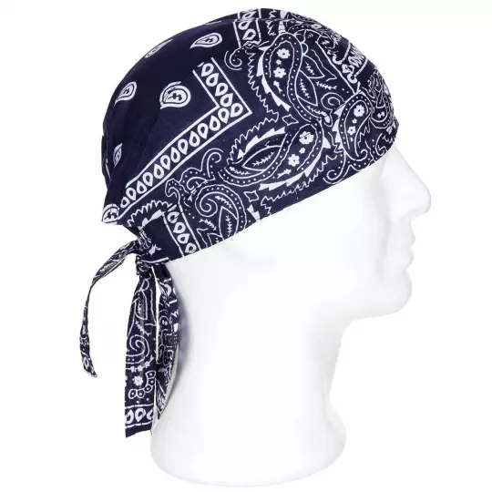 Bandana Hat - paisley blau