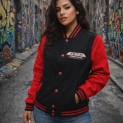 Sanctum Streetwear  College Jacke black / red - Big Logo   Die College Jacke aus Sweatstoff mit gestreiften Rrippbündchen am Kragen, Saum und Ärmelöffnungen.  Metalldruckknöpfe in Kontrast  zwei Einschubtaschen aus Oberstoff  innen angerauter Sweatstoff    Farbe: black / red  Material: 65% Baumwolle, 35% Polyester Oberstoff ( 300g/ m²) 