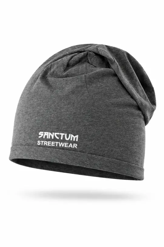 Sanctum Streetwear Cotton Beanie Frameless - black-heather