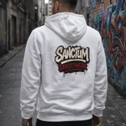 Sanctum Streetwear  Hooded Jacket Graffiti - white   Klassische Sweatjacke mit Kapuze  Sweat-Qualität mit angerauter Innenseite  Doppellagige Kapuze mit Kordelzug  zwei Einschubtaschen  Neecktape  Bündchen mit Elasthan  Farbe: white  Material: 80% Baumwolle, 20% Polyester Oberstoff ( 280g/ m²) 