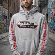Sanctum Streetwear  Hoodie - grey-heather   Klassischer Kapuzensweater  Sweat-Qualität mit angerauter Innenseite  Doppellagige Kapuze mit Kordelzug  Necktape  Bündchen mit Elasthan  Farbe: grey-heather  Material: 80% Baumwolle, 20% Polyester Oberstoff ( 280g/ m²) 