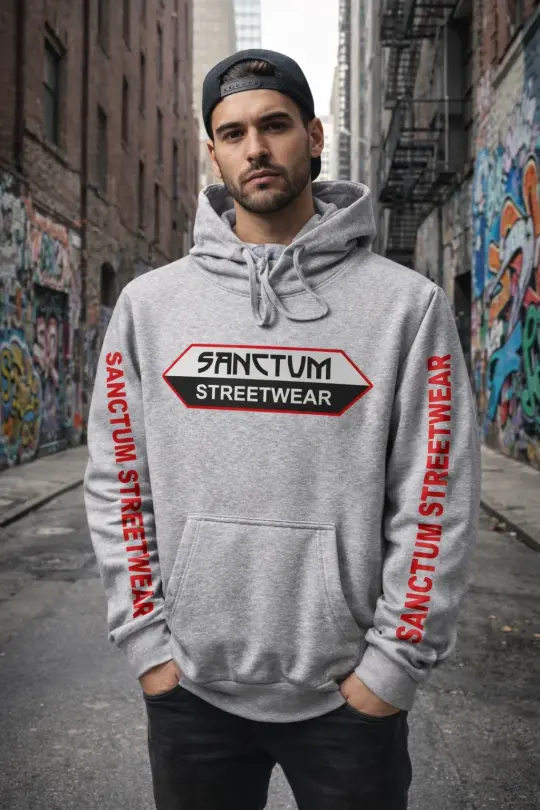 Sanctum Streetwear Hoodie - grey-heather