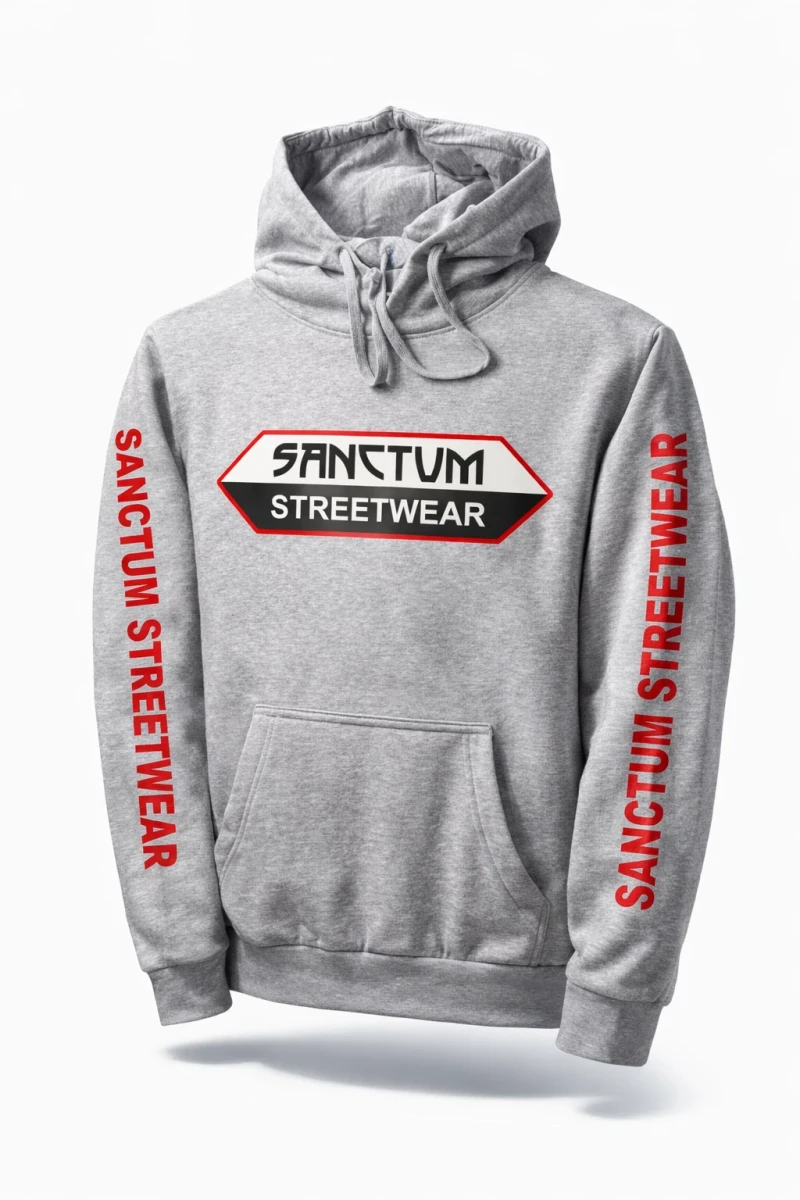 Sanctum Streetwear  Hoodie - grey-heather   Klassischer Kapuzensweater  Sweat-Qualität mit angerauter Innenseite  Doppellagige Kapuze mit Kordelzug  Necktape  Bündchen mit Elasthan  Farbe: grey-heather  Material: 80% Baumwolle, 20% Polyester Oberstoff ( 280g/ m²) 