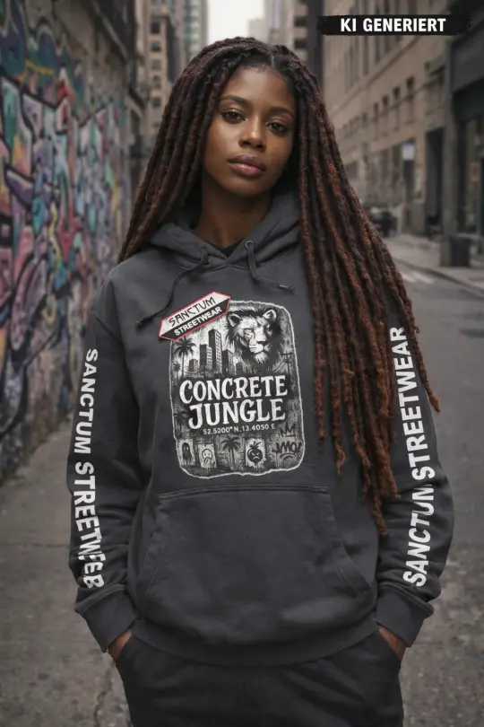Sanctum Streetwear Hoodie Concrete Jungle - graphite