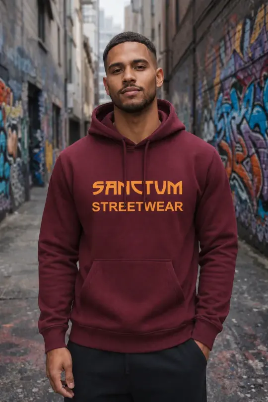 Sanctum Streetwear Hoodie Frameless - burgundy