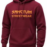 Sanctum Streetwear  Hoodie Frameless - burgundy  Klassischer Kapuzensweater  Sweat-Qualität mit angerauter Innenseite  Doppellagige Kapuze mit Kordelzug  Necktape  Bündchen mit Elasthan    Material: 80% Baumwolle, 20% Polyester  Oberstoff ( 280g/ m²) 