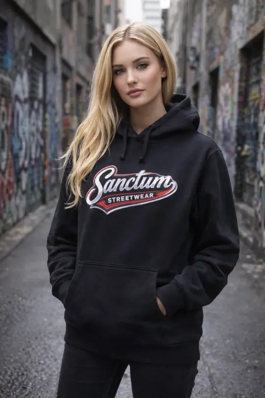 Sanctum Streetwear Hoodie Vintage - black