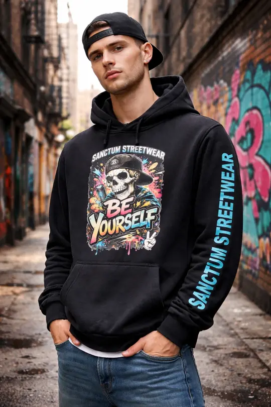 Sanctum Streetwear Hoodie Be yourself - black