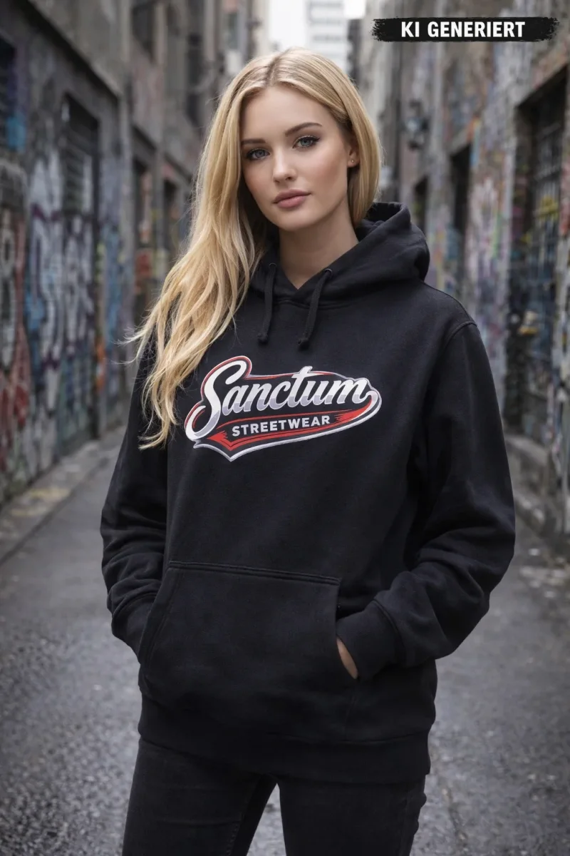 Sanctum Streetwear  Hoodie Vintage - black  Klassischer Kapuzensweater  Sweat-Qualität mit angerauter Innenseite  Doppellagige Kapuze mit Kordelzug  Necktape  Bündchen mit Elasthan    Material: 80% Baumwolle, 20% Polyester  Oberstoff ( 280g/ m²) 