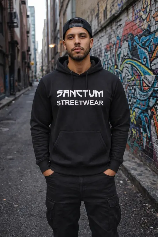 Sanctum Streetwear Hoodie Frameless - black