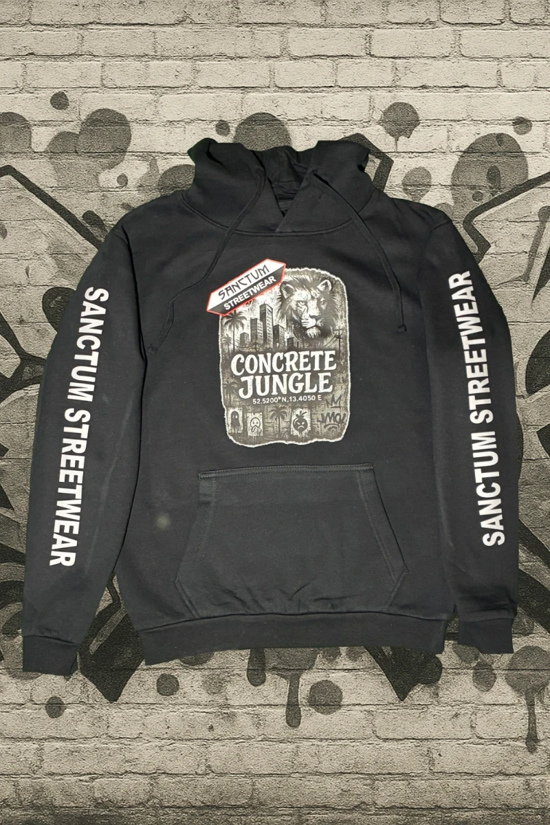 Sanctum Streetwear Hoodie black - Concrete Jungle