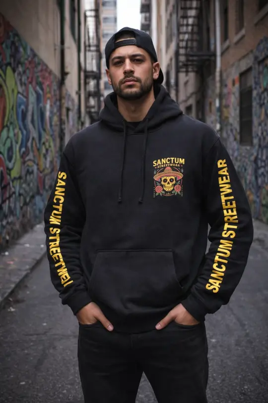 Sanctum Streetwear Hoodie Sombrero - black