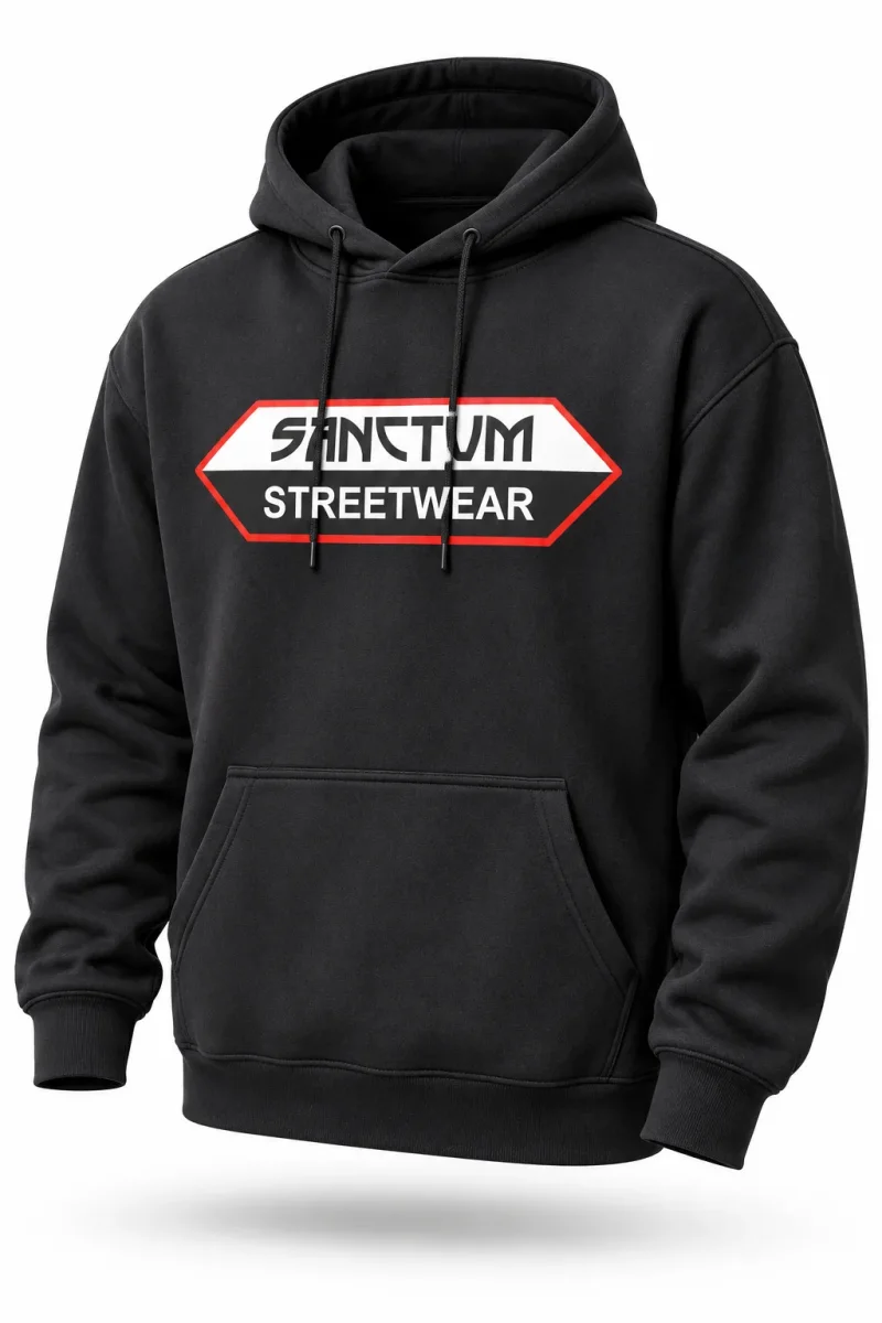 Sanctum Streetwear  Oversized Hoodie - black  Der Oversized Hoodie im übergroßen Schnitt ist superkomfortabel.  Das große Brustlogo bringt den urbanen Streetstyle auf den Punkt.    Kapuze mit Kordelzug  Kängurutasche  Breite Bündchen an Ärmeln und Saum    Material: 80% Baumwolle, 20% Polyester  Oberstoff ( 330g/ m²) 