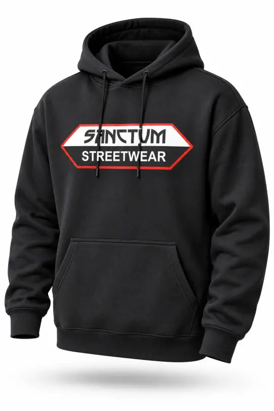 Sanctum Streetwear Oversized Hoodie - black
