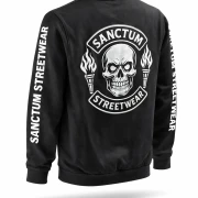 Sanctum Streetwear  Sweatshirt Skull MC - black   Rundhals-Sweatshirt  Sweat-Qualität mit angerauter Innenseite  Necktape  Bündchen mit Elasthan    Material: 80% Baumwolle, 20% Polyester Oberstoff ( 280g/ m²) 