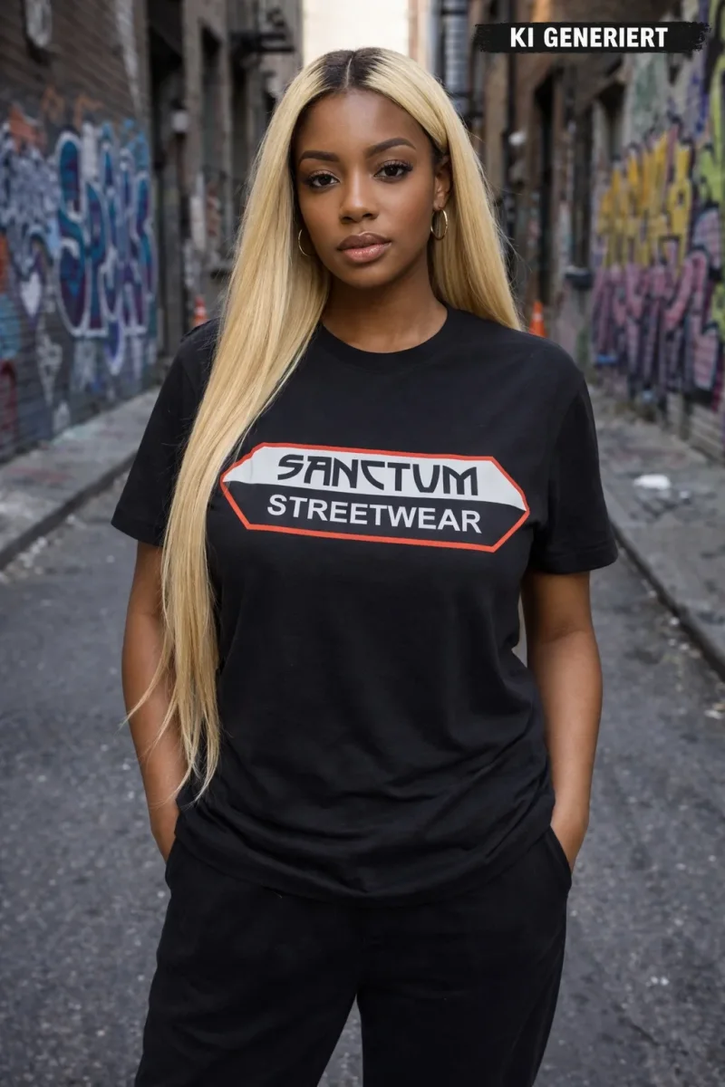 Sanctum Streetwear  T-Shirt - black  Dieses Rundhals T-Shirt überzeugt durch seinen zeitlosen Schnitt und dem hohen Tragekomfort.    Klassischer Rundhalsausschnitt  Single Jersey    Material: 100% Baumwolle  Oberstoff ( 180g/ m²)