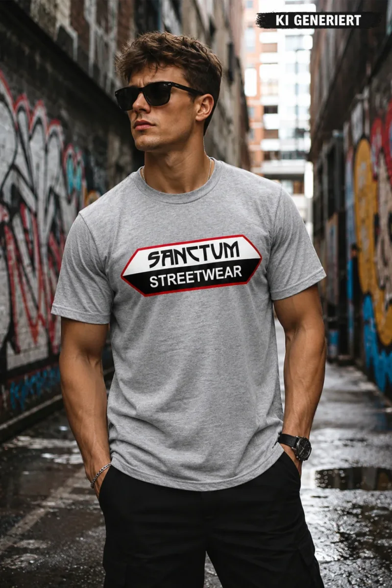 Sanctum Streetwear  T-Shirt - grey-heather  Dieses Rundhals T-Shirt überzeugt durch seinen zeitlosen Schnitt und dem hohen Tragekomfort.    Klassischer Rundhalsausschnitt  Single Jersey    Material: 100% Baumwolle  Oberstoff ( 180g/ m²)