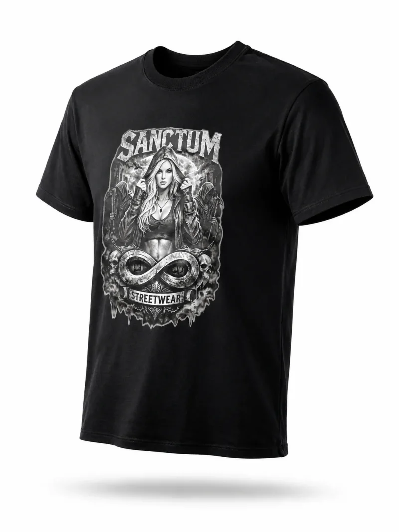 Sanctum Streetwear  T-Shirt Top 8 - black  Dieses Rundhals T-Shirt überzeugt durch seinen zeitlosen Schnitt und dem hohen Tragekomfort.    Klassischer Rundhalsausschnitt  Single Jersey    Material: 100% Baumwolle  Oberstoff ( 180g/ m²)