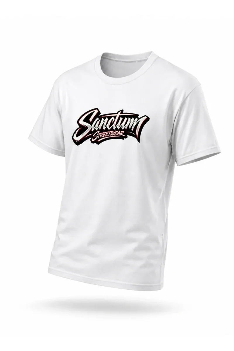 Sanctum Streetwear  T-Shirt Velocity - white  Der Name Sanctum Streetwear T-Shirt Velocity klingt nach Speed, Dynamik, Bewegung und Racing.  Passend zu der schnellen, motorsportartigen Schriftgestaltung auf der Brust.  Dieses Rundhals T-Shirt überzeugt durch seinen zeitlosen Schnitt und dem hohen Tragekomfort.    Klassischer Rundhalsausschnitt  Single Jersey    Material: 100% Baumwolle  Oberstoff ( 180g/ m²)
