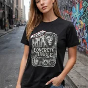 Sanctum Streetwear  T-Shirt Concrete Jungle - black  Dieses Rundhals T-Shirt überzeugt durch seinen zeitlosen Schnitt und dem hohen Tragekomfort.    Klassischer Rundhalsausschnitt  Single Jersey    Material: 100% Baumwolle  Oberstoff ( 180g/ m²) 