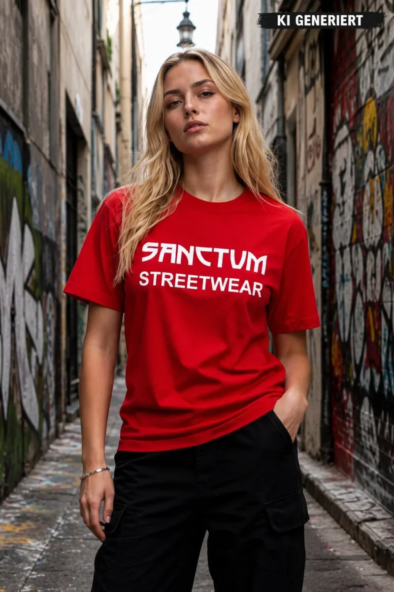 Sanctum Streetwear  T-Shirt Frameless - red  Dieses Rundhals T-Shirt überzeugt durch seinen zeitlosen Schnitt und dem hohen Tragekomfort.    Klassischer Rundhalsausschnitt  Single Jersey    Material: 100% Baumwolle  Oberstoff ( 180g/ m²)
