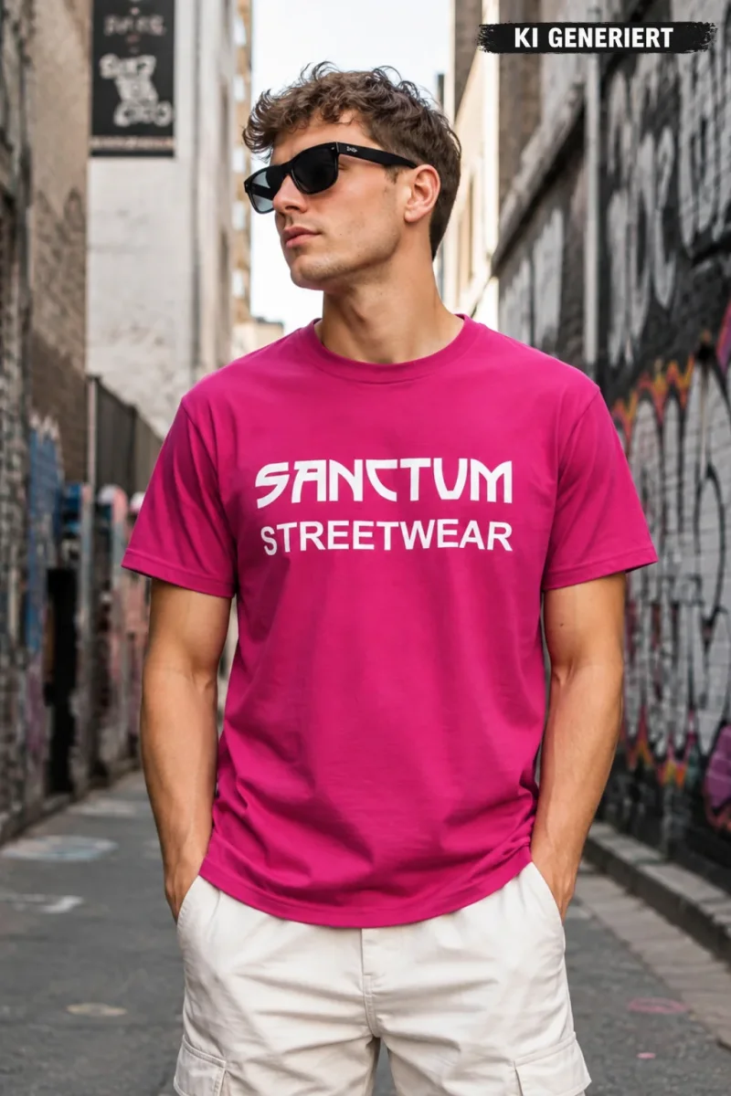 Sanctum Streetwear  T-Shirt Frameless - pink  Dieses Rundhals T-Shirt überzeugt durch seinen zeitlosen Schnitt und dem hohen Tragekomfort.    Klassischer Rundhalsausschnitt  Single Jersey    Material: 100% Baumwolle  Oberstoff ( 180g/ m²)