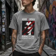 Sanctum Streetwear  T-Shirt Noise // Order - dark-grey  Dieses Rundhals T-Shirt überzeugt durch seinen zeitlosen Schnitt und dem hohen Tragekomfort.    Klassischer Rundhalsausschnitt  Single Jersey    Material: 100% Baumwolle  Oberstoff ( 180g/ m²)
