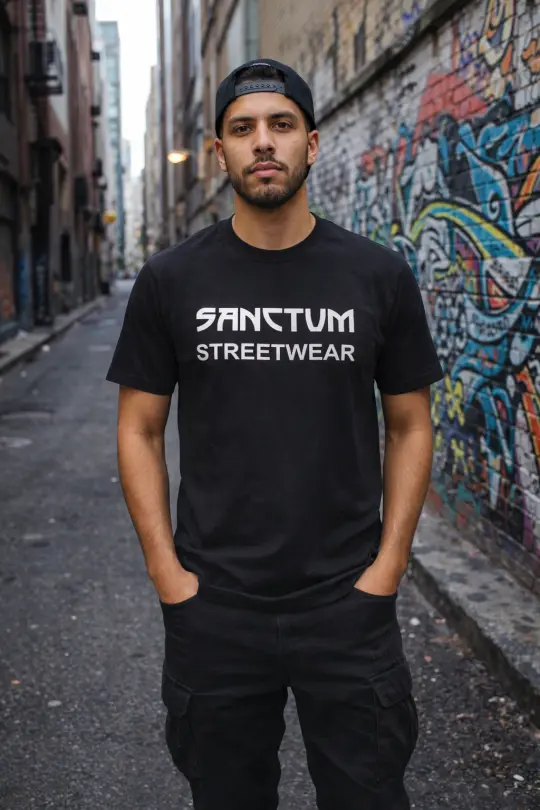 Sanctum Streetwear T-Shirt Frameless - black