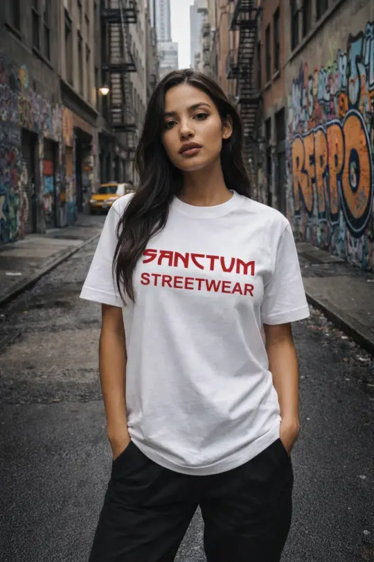 Sanctum Streetwear T-Shirt Frameless - white