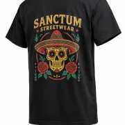 Sanctum Streetwear  T-Shirt Sombrero - black  Dieses Rundhals T-Shirt überzeugt durch seinen zeitlosen Schnitt und dem hohen Tragekomfort.    Klassischer Rundhalsausschnitt  Single Jersey    Material: 100% Baumwolle  Oberstoff ( 180g/ m²)