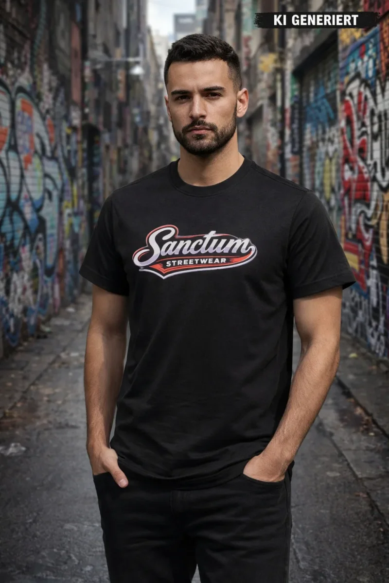 Sanctum Streetwear  T-Shirt Vintage - black  Dieses Rundhals T-Shirt überzeugt durch seinen zeitlosen Schnitt und dem hohen Tragekomfort.    Klassischer Rundhalsausschnitt  Single Jersey    Material: 100% Baumwolle  Oberstoff ( 180g/ m²)