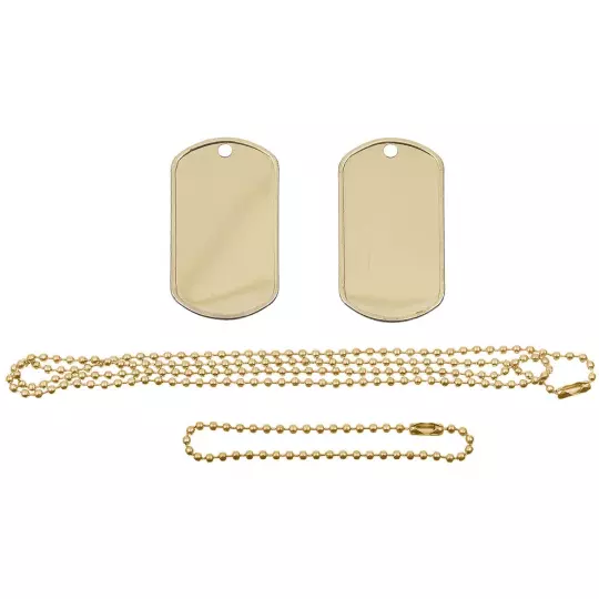 US Erkennungsmarken - goldfarben